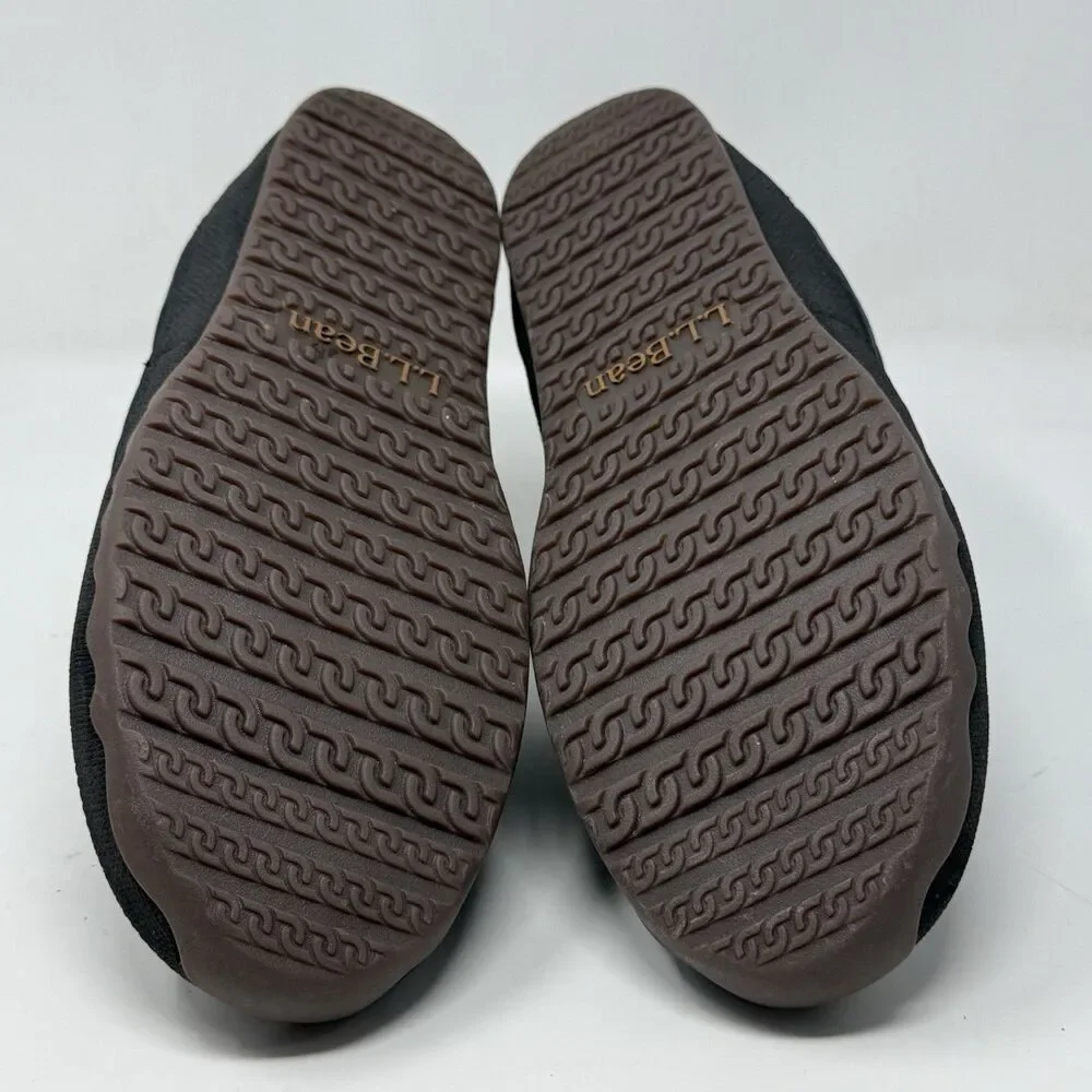 LL Bean Mountain Classic Quilted Ankle Boots II Mens 12 M Black Mesh Comfort